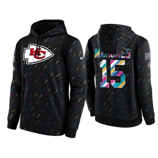 Men’S Kansas City Chiefs Patrick Mahomes 2021 Crucial Catch Charcoal Therma Pullover Hoodie Kansas City Chiefs #15 Patrick Mahomes Charcoal Hoodie