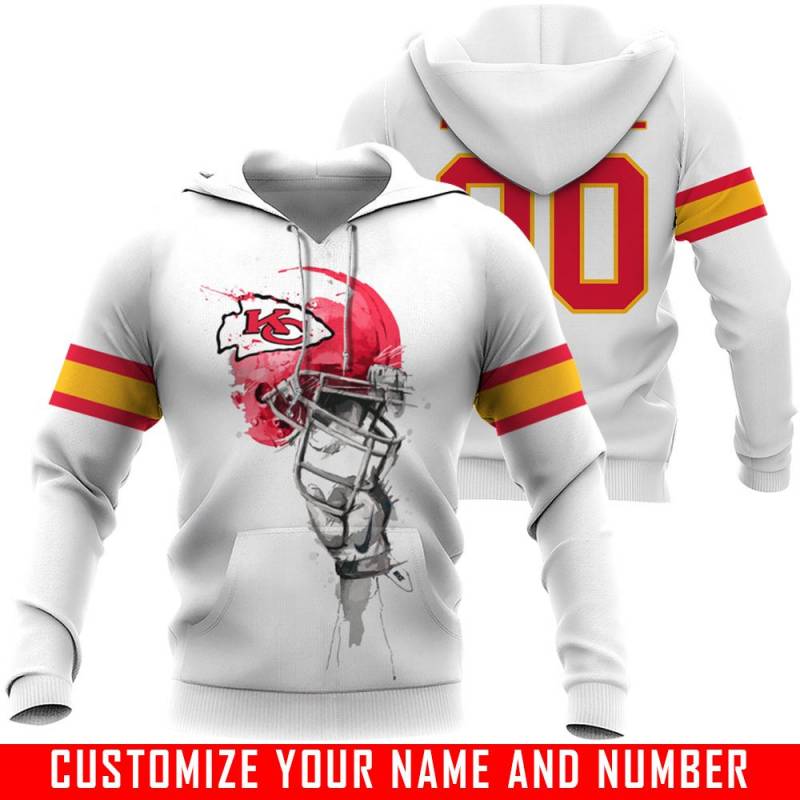 Helmets Victory – Kansas City Chiefs – CUSTOMIZE NAME AND NUMBER – HOT SALE 3D PRINTED – NOT IN STORE