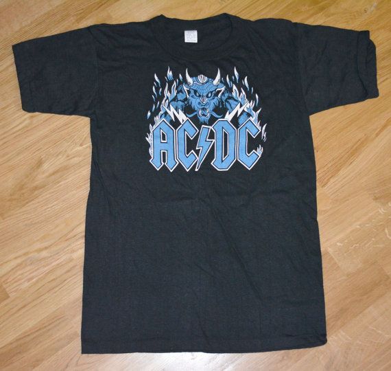 1980 S Ac Dc Acdc Vintage Concert Tour 70S 80S Rare Rock N Roll Metal Band T Shi Shirt