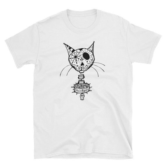 Skeleton Cat Shirt Zombie Cat Floral Cat Animal Lover Gift Shirt Cute Halloween Costume Scary Cat Tees Short Sleeve Unisex T Shirt