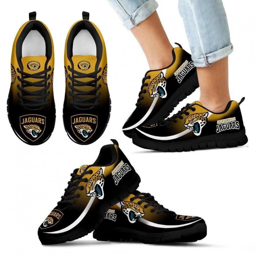 Mystery Straight Line Up Jacksonville Jaguars Sneakers #235