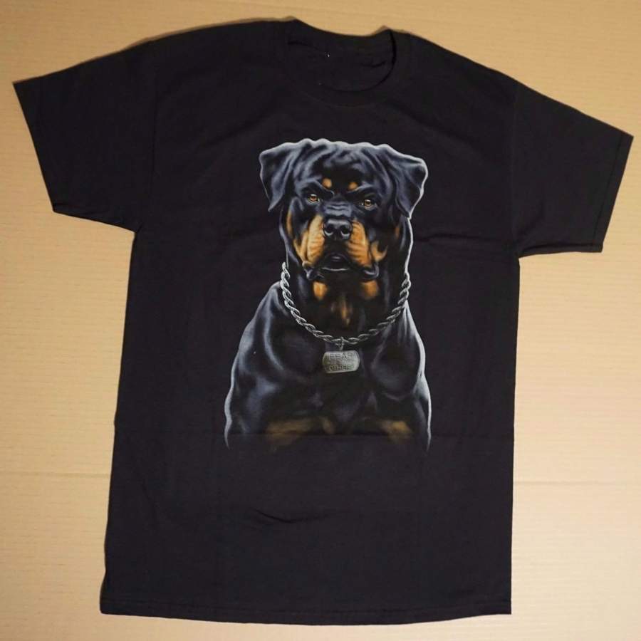 Rottweiler Dog Fear Is For Others Pit Bull K-9 Animal T Shirt Mens S-3xl