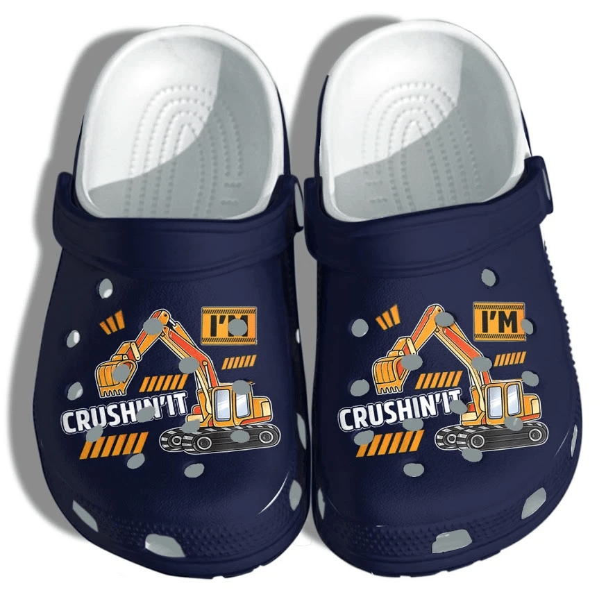 Im Crushin It Excavator Funny Shoes …