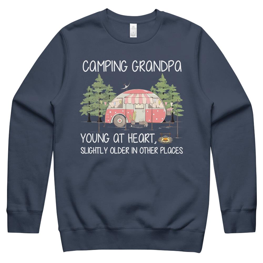 Camping Grandpa Matching Camp Family Camper Cool Vintage Crewneck Sweatshirt