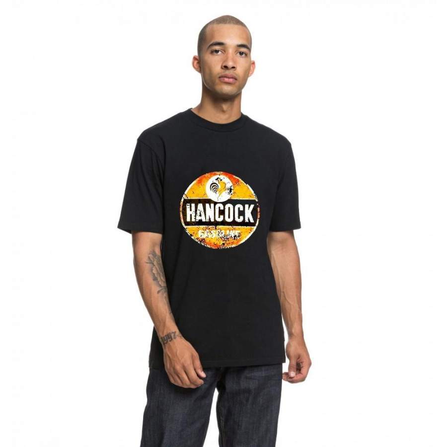 Hancock T-Shirt Graphic Vintage Black Short Sleeve T-Shirt