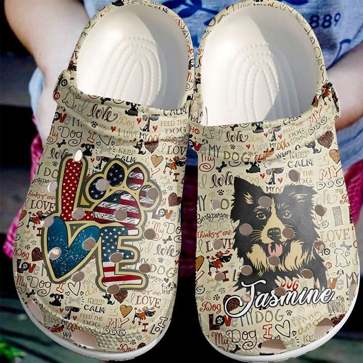 Border Collie Personalized Love Vintage Sku 316 Crocs Crocband Clog Comfortable For Mens Womens Classic Clog Water Shoes