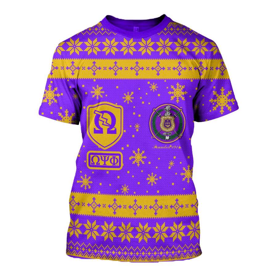 3D ALL OVER OMEGA PSI PHI UGLY SWEATER 21020194