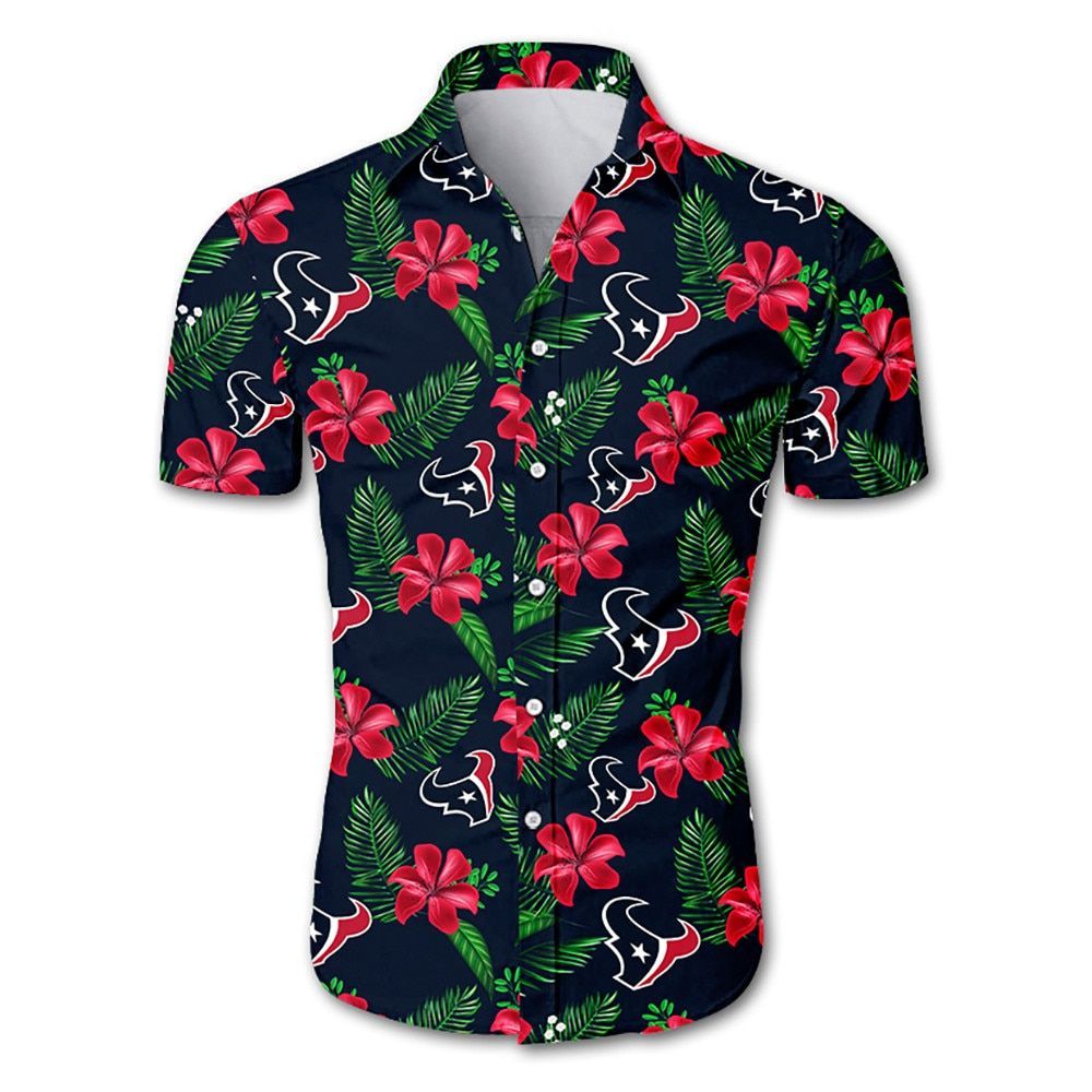 Houston Texans Hawaiian Shirt Short Sleeve For Summer