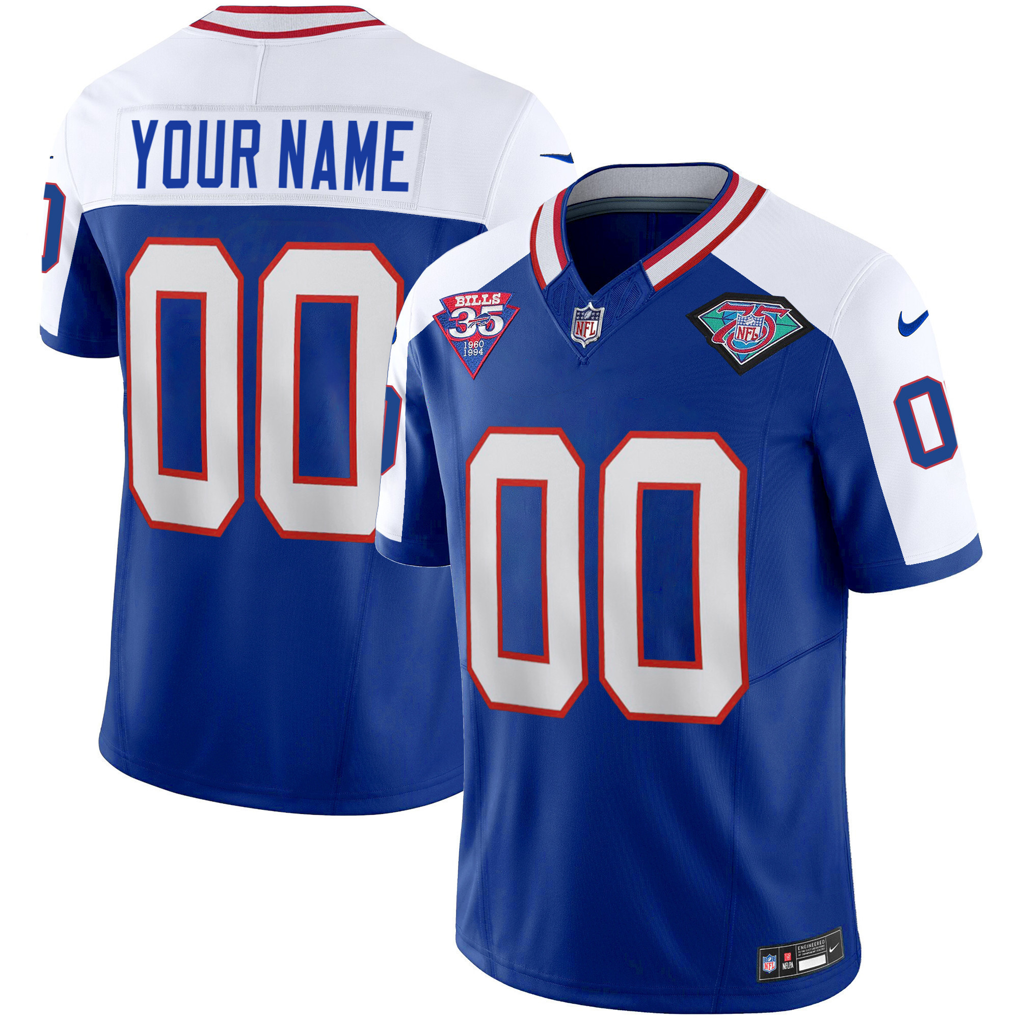 Bills 1994 Throwback Vapor Custom Jersey – All Stitched