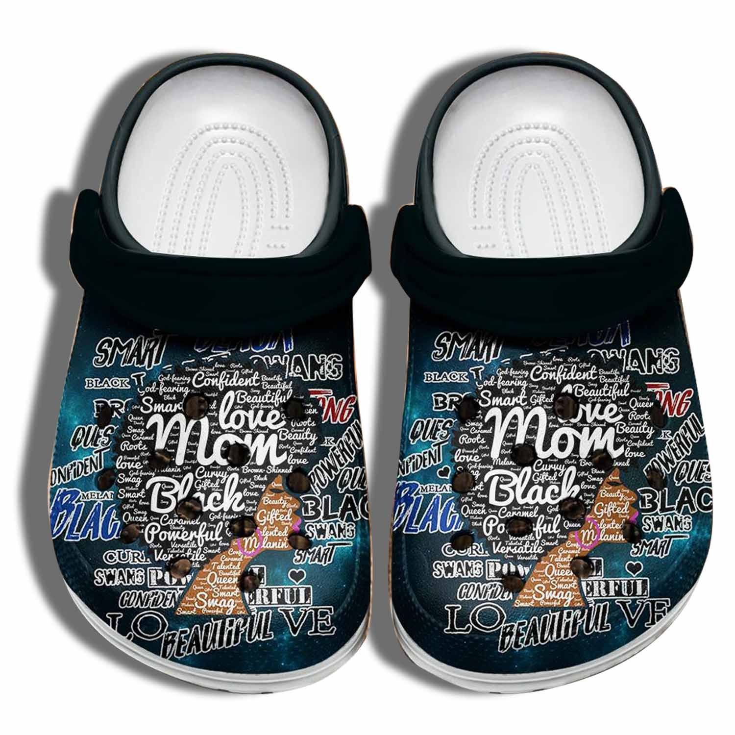 Love Mom Black Shoes Crocs For Mothe &hellip;