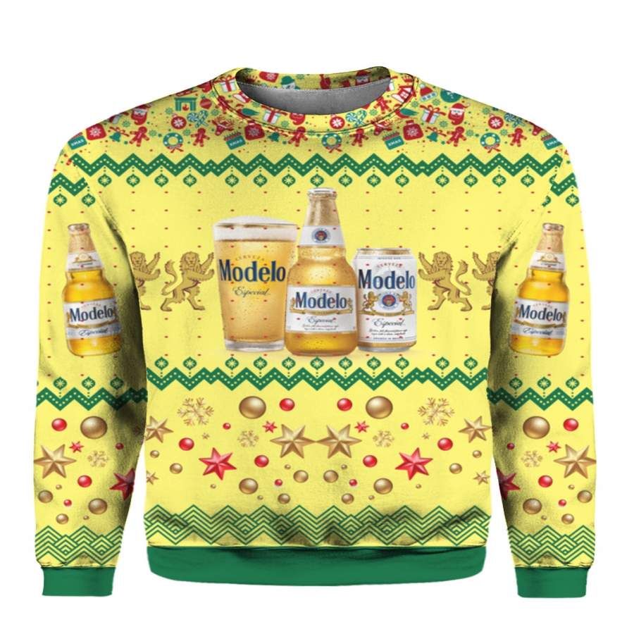 Modelo Especial Beer Bottles 3D Print Ugly Christmas Sweater