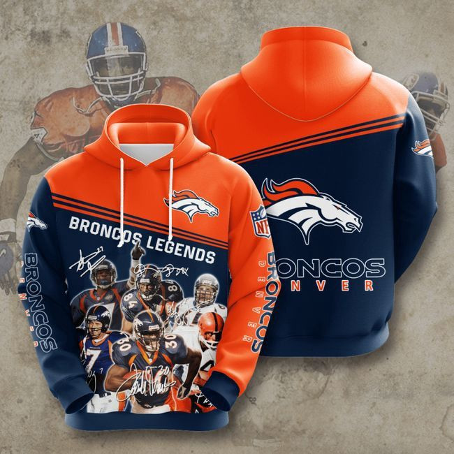 Denver Broncos Long Sleeve 40 Unisex 3D Hoodie Gift For Fans