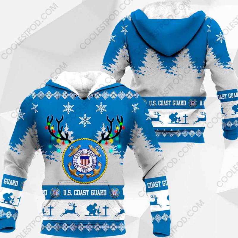 U.S. Coast Guard – Christmas All Over Printed Hoodie – X301160