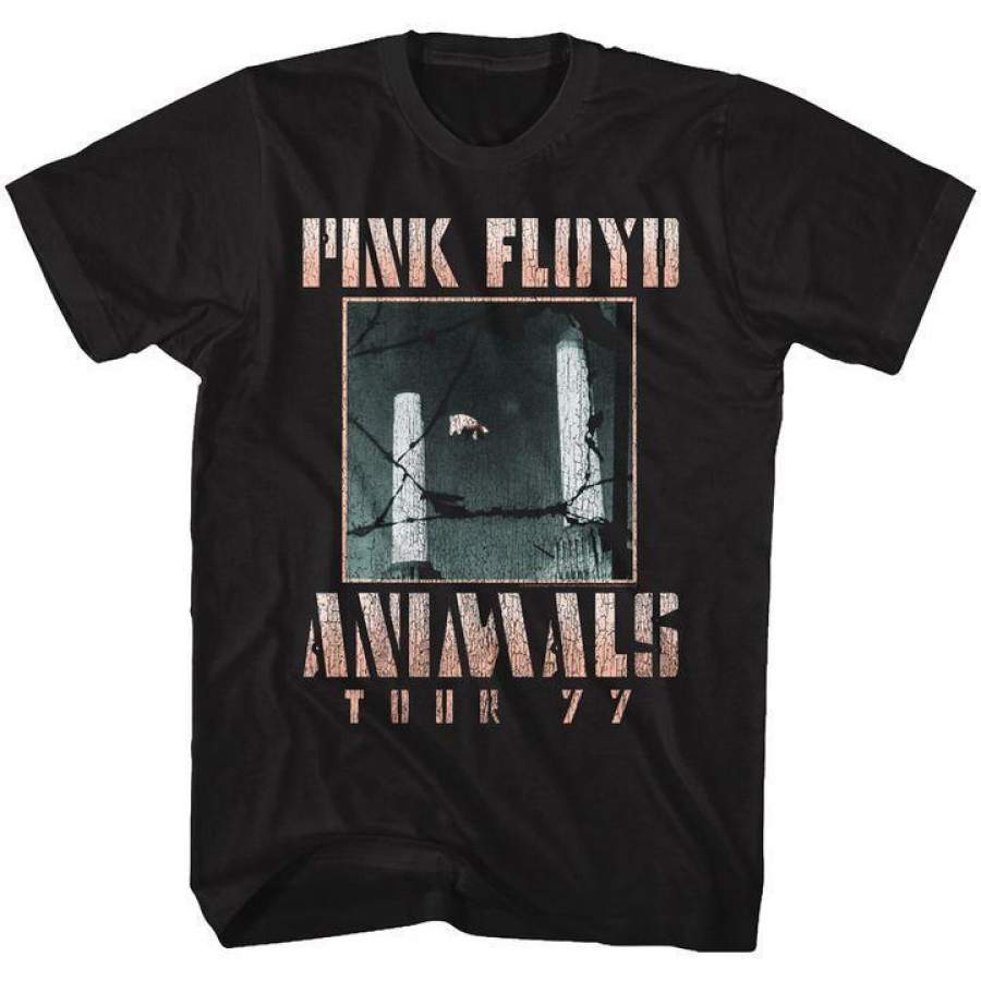 Pink Floyd Animals Tour ’77 Mens Tall T Shirt Black