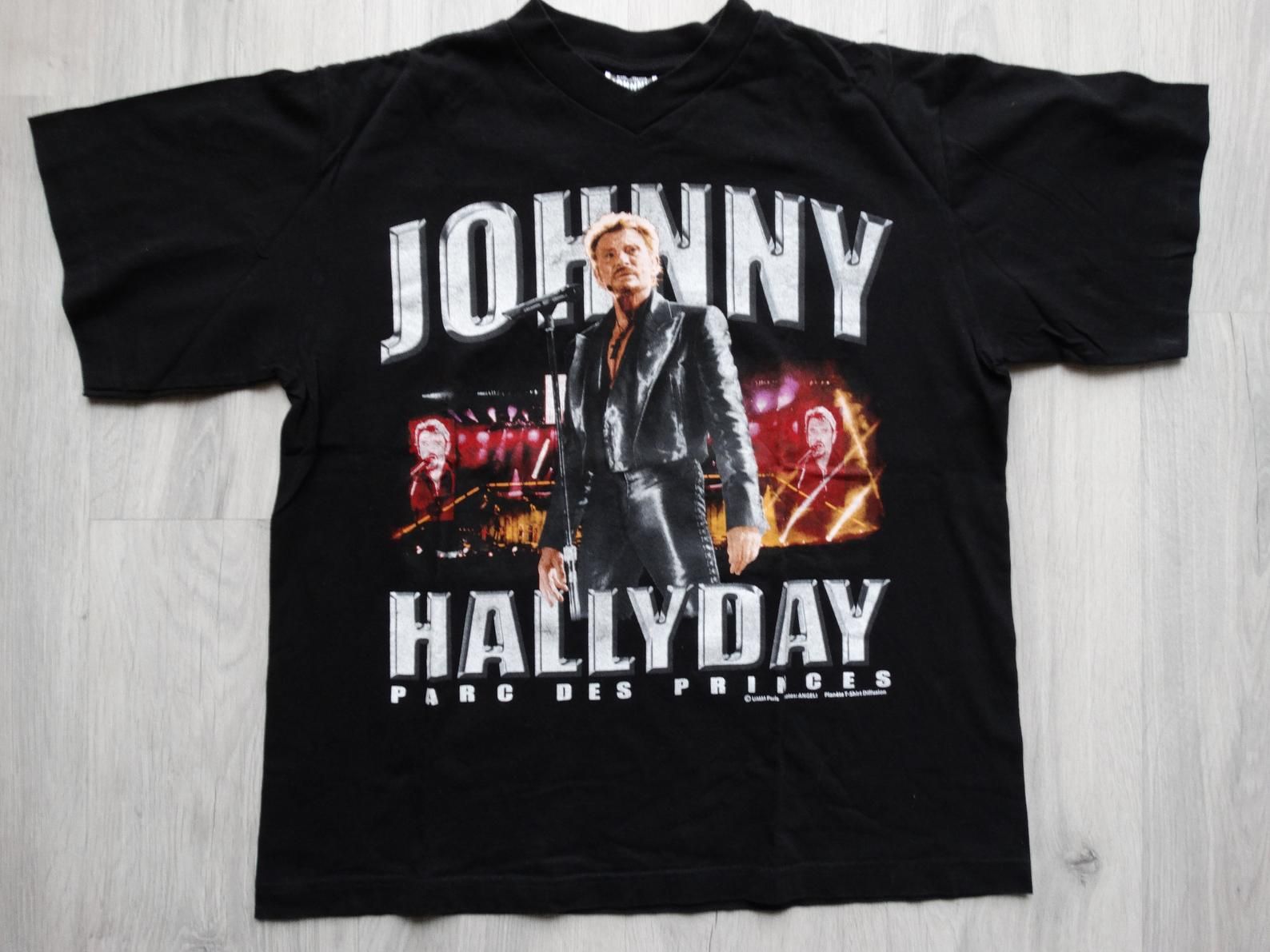 Vintage Johnny Hallyday Parc Des Princes Shirt French Rock And Roll And Pop Singer  Shirt