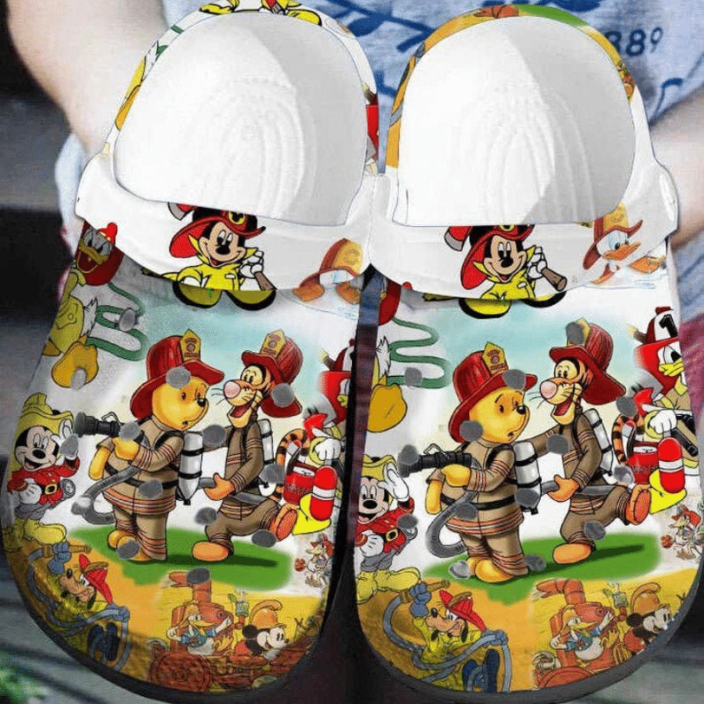 Waybackapparel Winnie The Pooh Firefighter 3D Crocband Clog