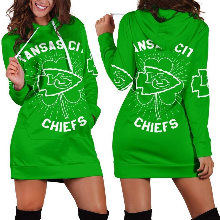 Kansas City Chiefs ST Patrick’s Day Hoodie Dress