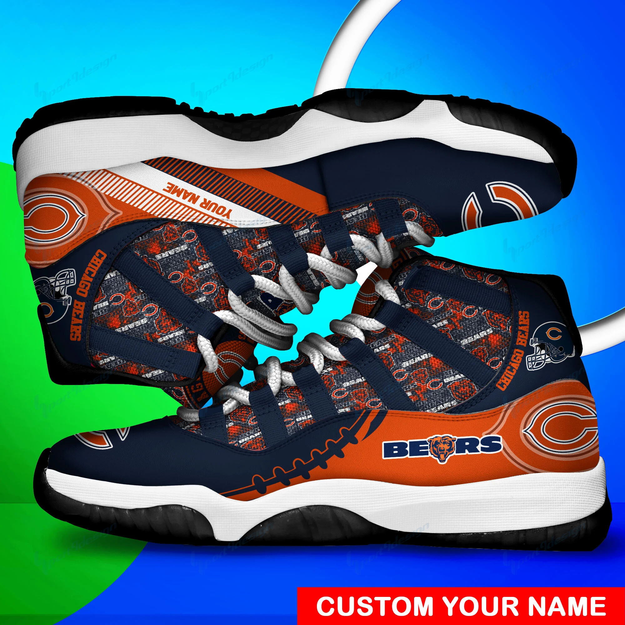 Chicago Bears Personalized Ajd11 Sneakers Bg155