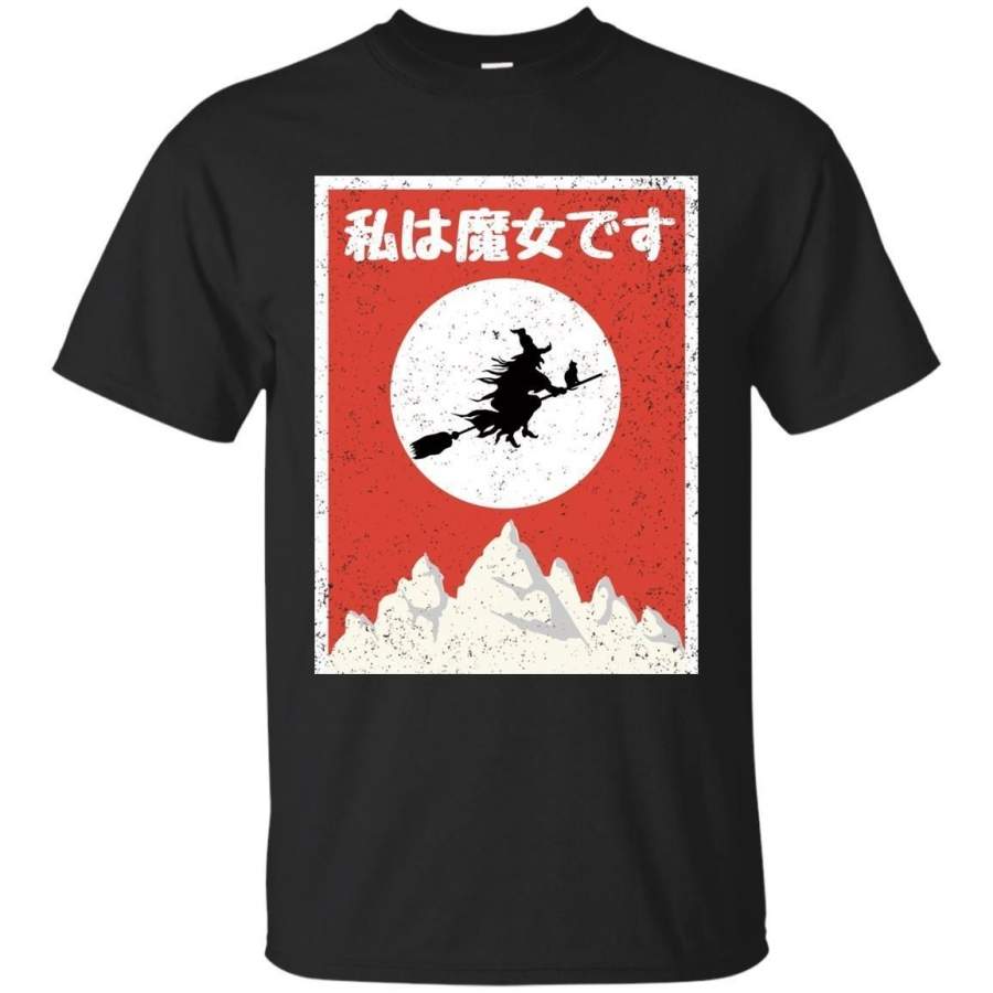 Vintage Japanese Anime Kanji T-shirt Mens Black T Shirt Cotton T Shirt Graphic Tee Casual Tops