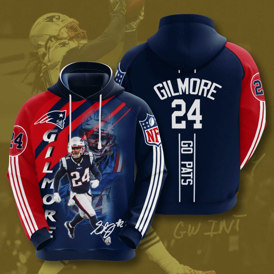 New England Patriots Stephon Gilmore 4 Unisex 3D Hoodie Gift For Fans