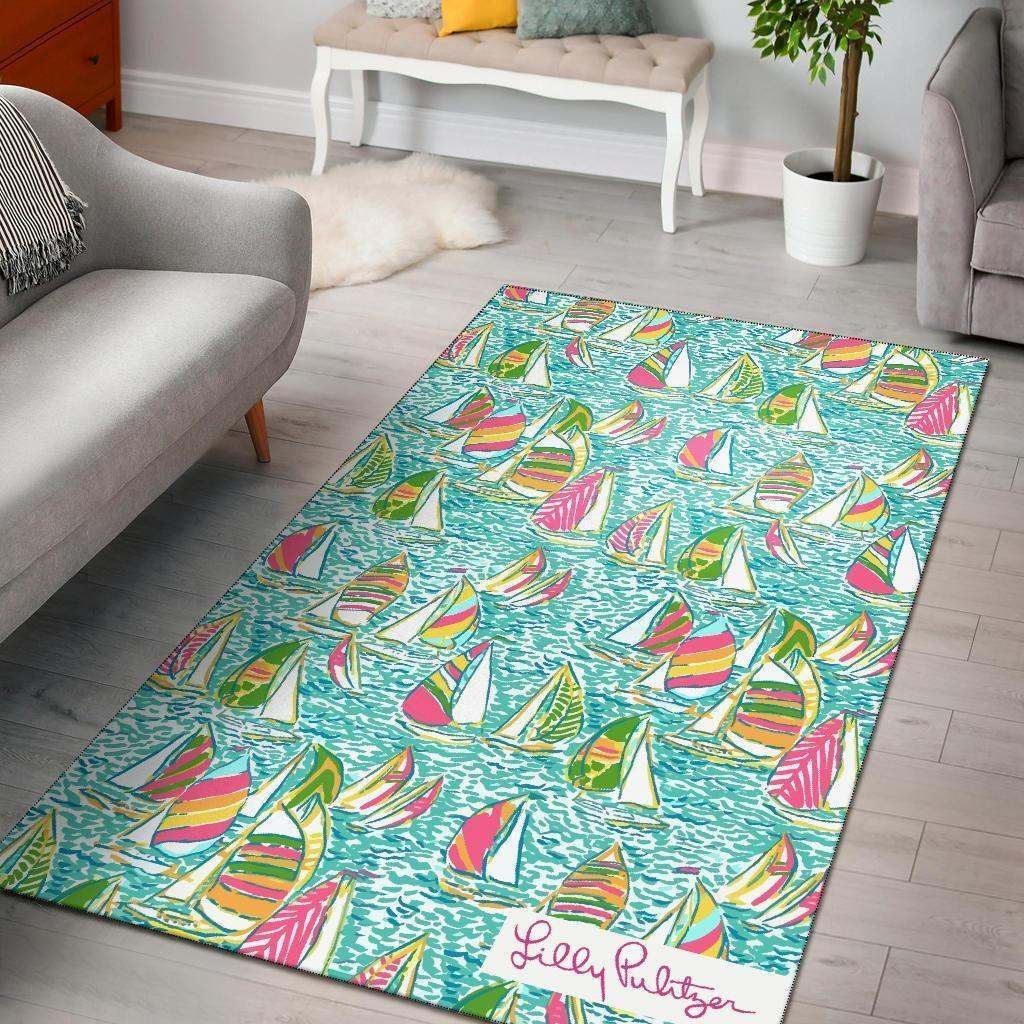 You Gotta Regatta Lilly Pulitzer Area Rug Carpet Carpet Area Rug For Living Room Bedroom Rug Home Decor