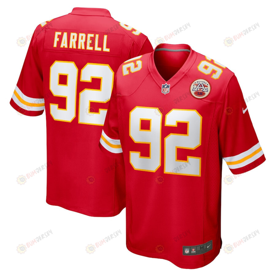 Neil Farrell Jr. 92 Kansas City Chiefs Game Men Jersey – Red