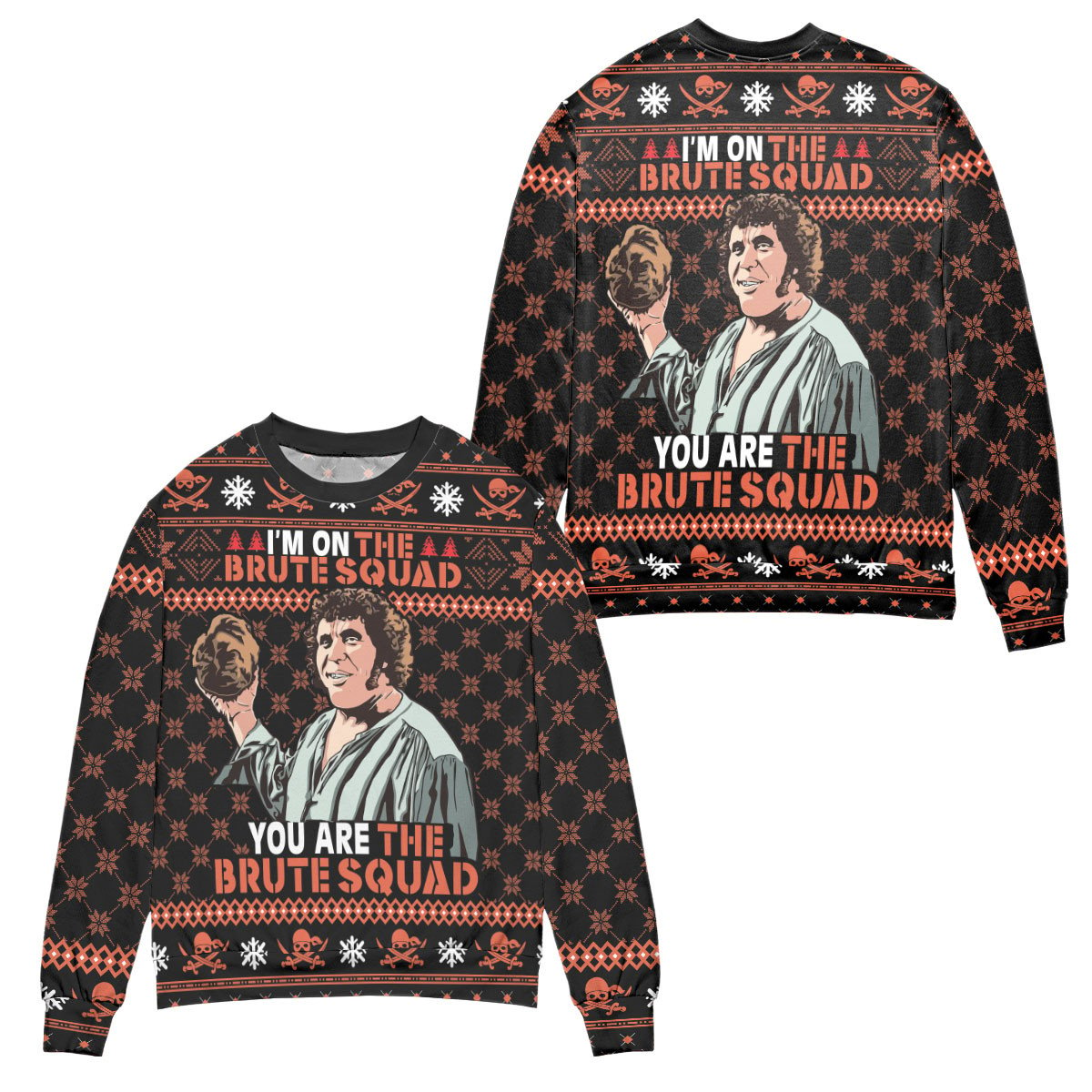 The Princess Bride I’M On The Brute Squad Snowflake Pattern Ugly Christmas Sweater – All Over Print 3D Sweater – Black