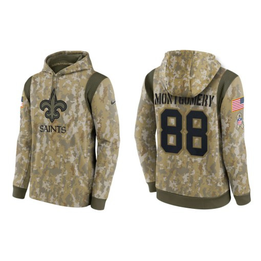 Ty Montgomery New Orleans Saints Camo 2021 Salute To Service Veterans Day Therma Pullover Hoodie