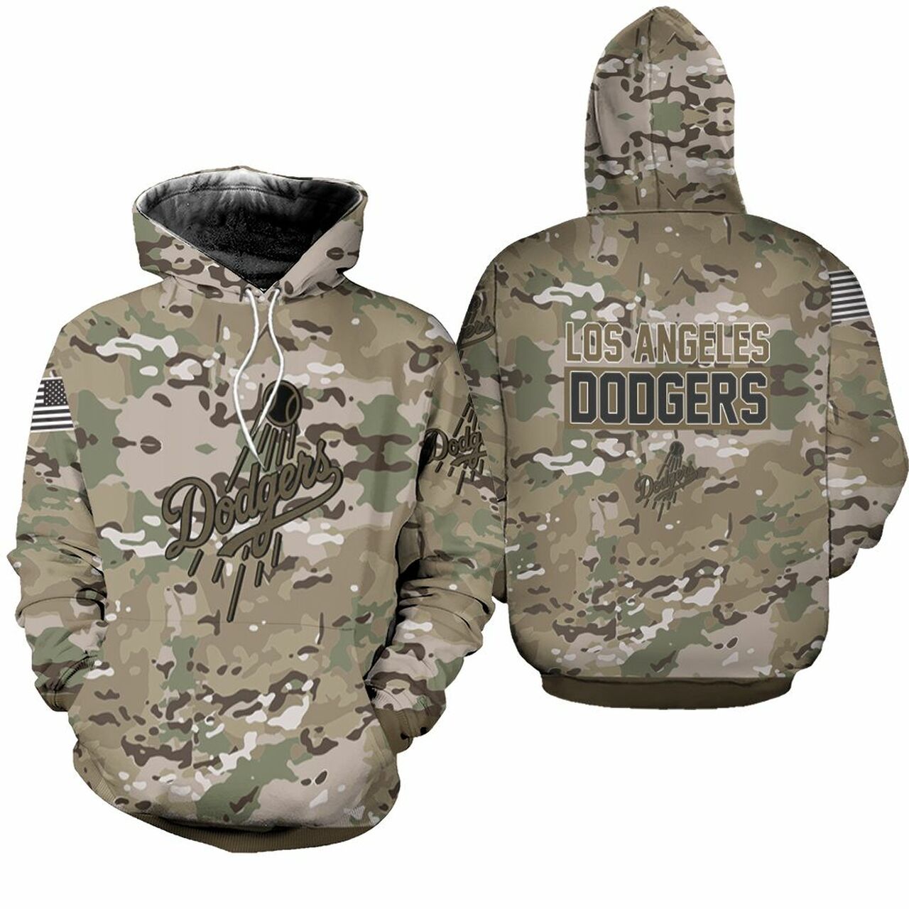 Los Angeles Dodgers Camouflage Veteran 3D T Shirt Hoodie Sweater Jersey Hoodie Model 1972