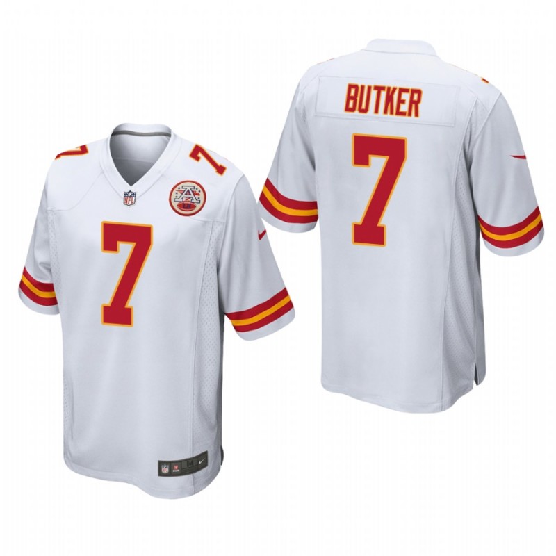 Kansas City Chiefs Harrison Butker #7 White Game Jersey – All Stitched, Embroidery