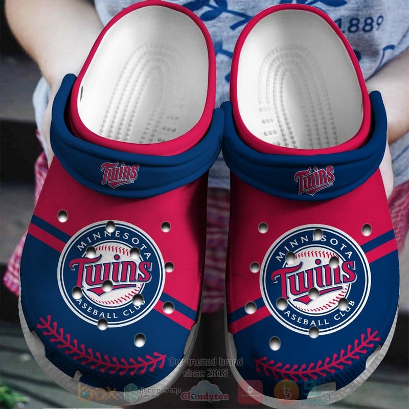 Minnesota Twins Red-Navy Crocs Crocband Shoes