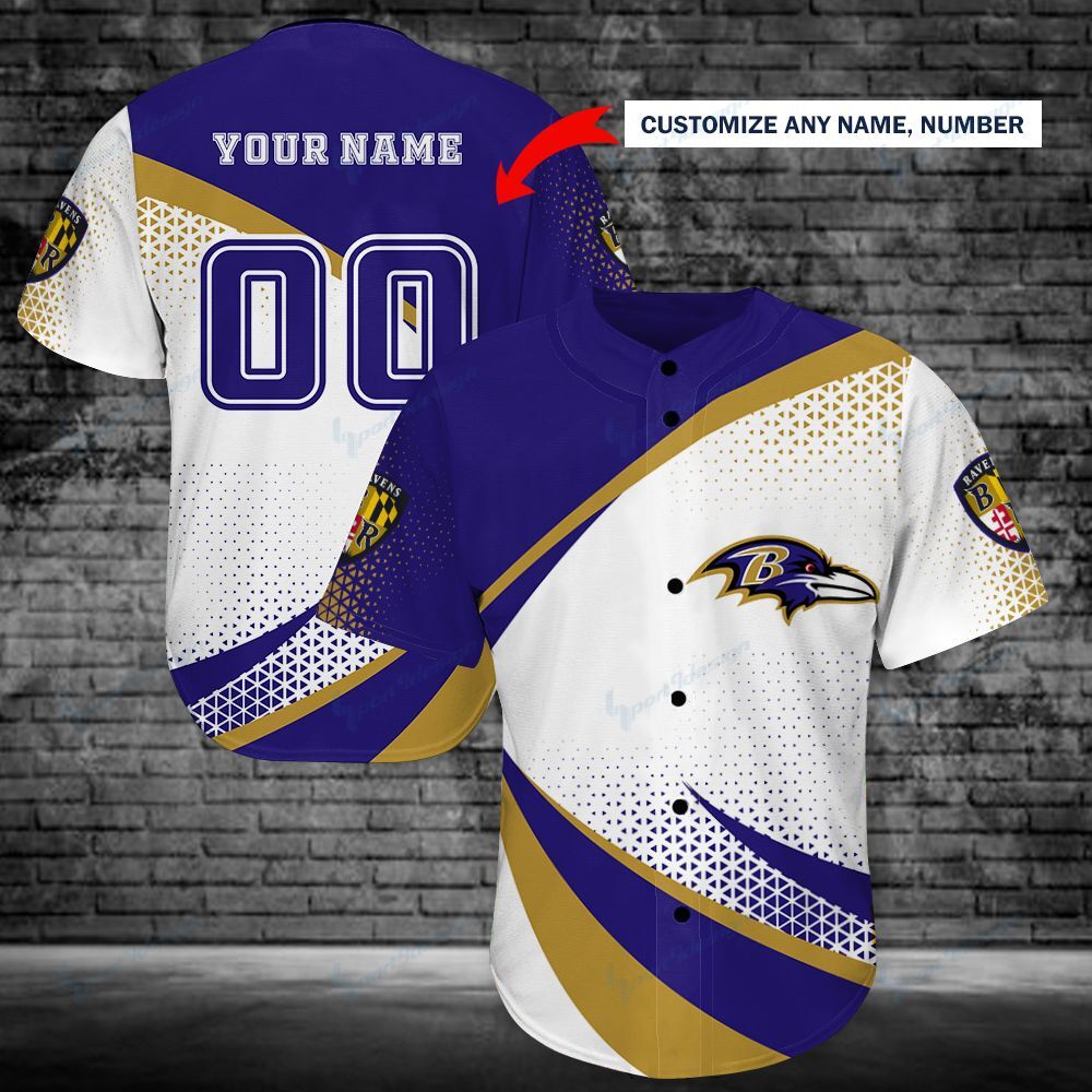 Baltimore Ravens Personalized Baseball Jersey Shirt 191