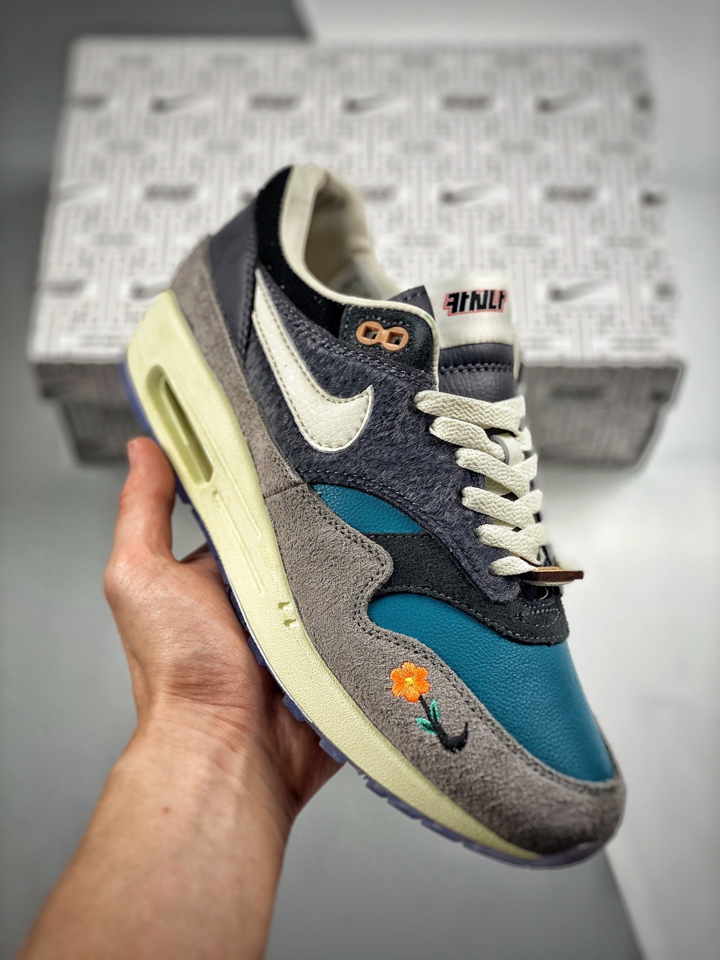 Kasina X Nike Air Max 1 Won-Ang Particle GreyDark Teal Green DQ8475-001 5340814