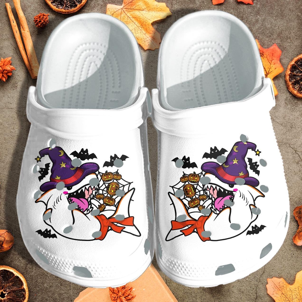 Angry Shark Witch Shoes – Happy Halloween Crocs Clog Birthday Gift For Men Women – Gigo Smart