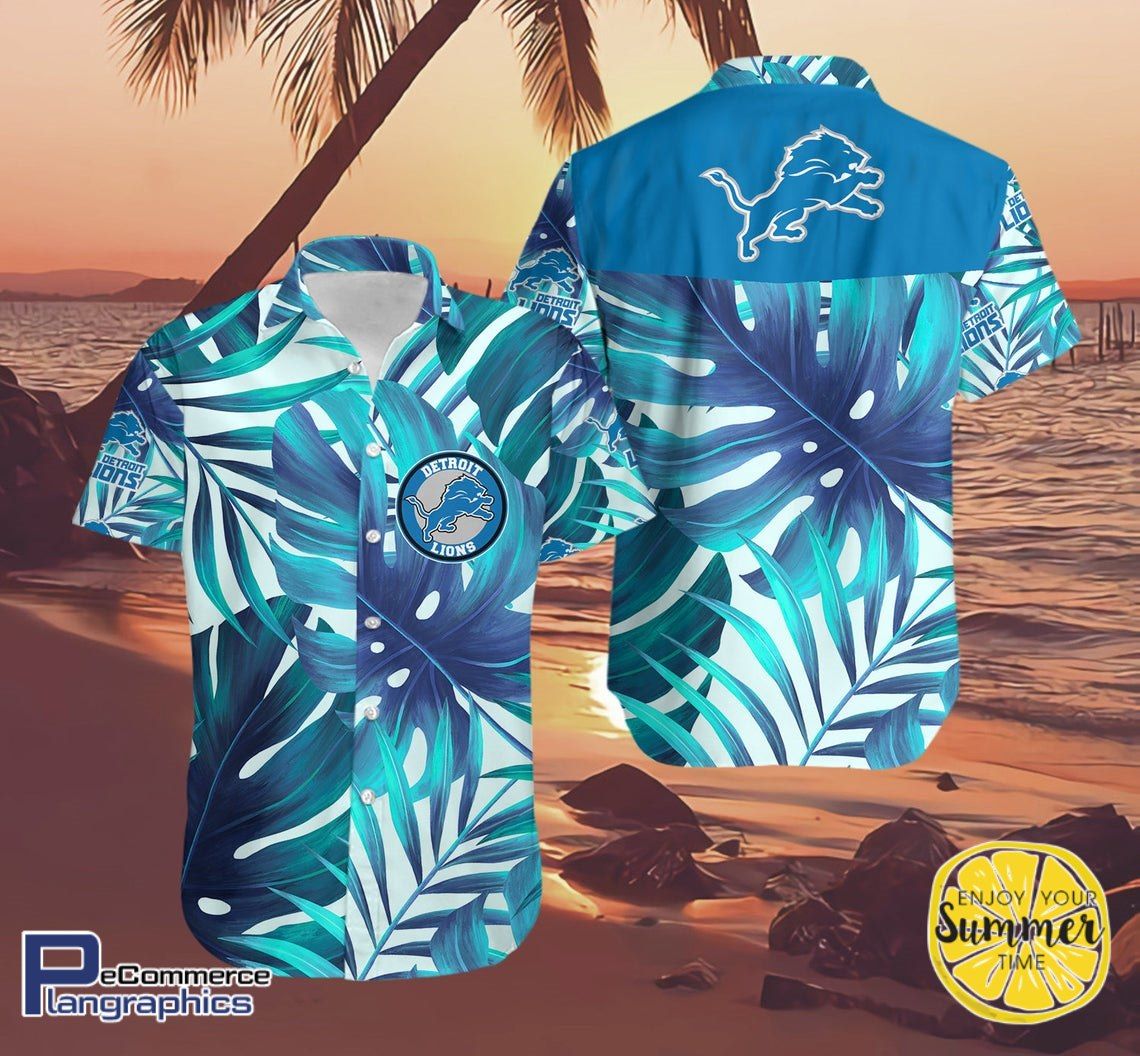 Detroit Lions Aloha Shirt Hawaiian A &hellip;