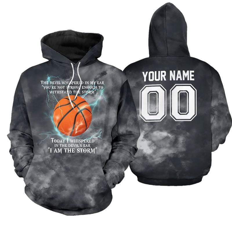 I am the storm Basketball Personalized Custom Hoodie 3D with name #274l