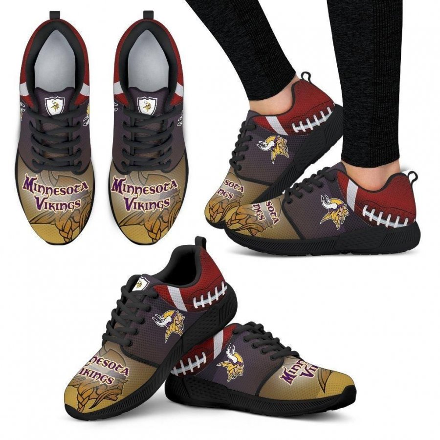 Awesome Minnesota Vikings Running Sneakers For Football Fan #585