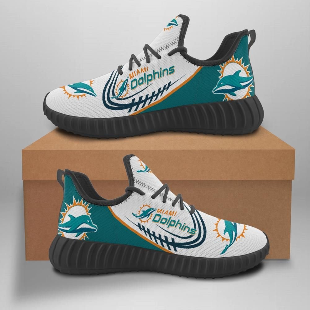 Miami Dolphins Unisex Sneakers New Sneakers Football Custom Shoes Miami Dolphins Yeezy Boost - Yeezy Shoes