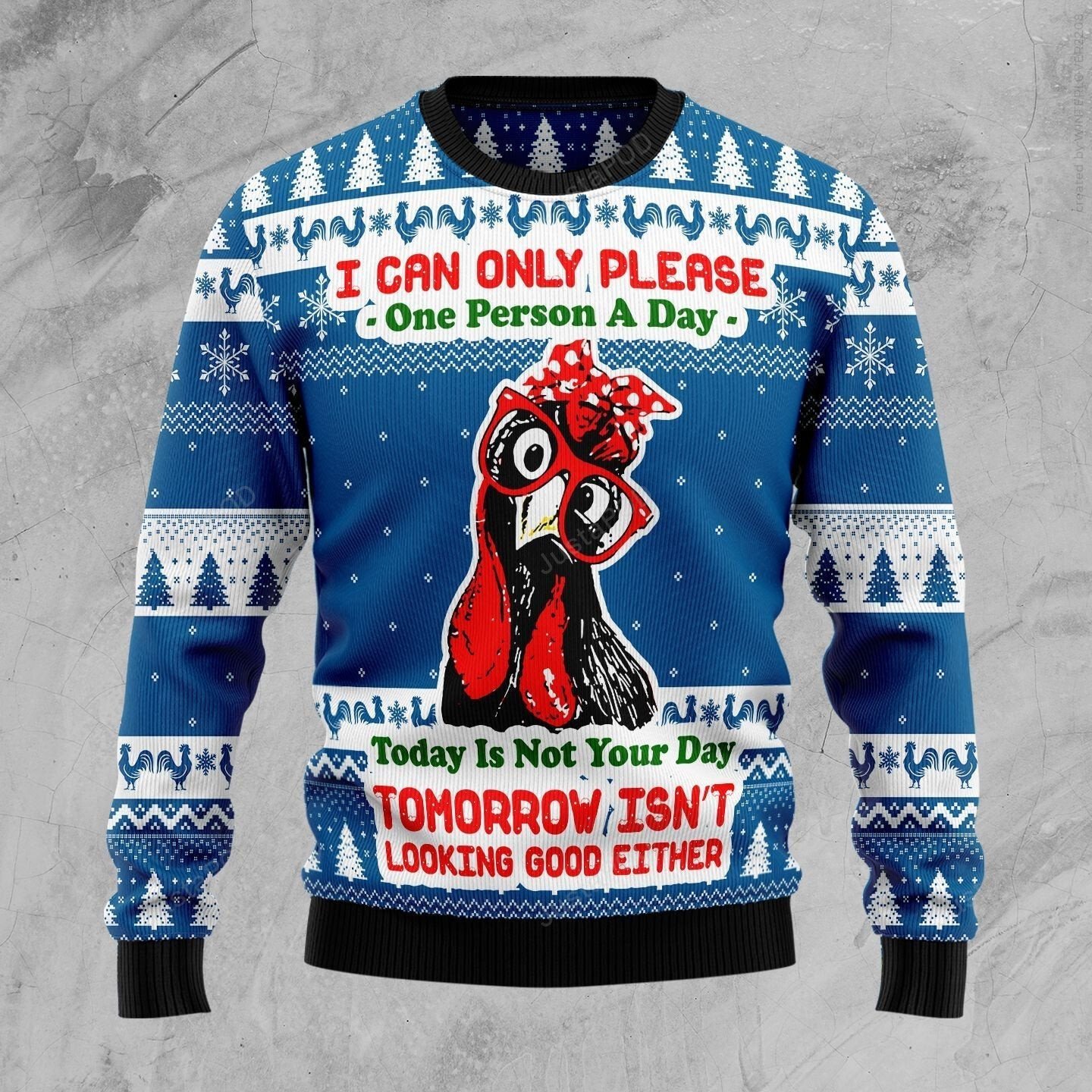Funny Chicken Ugly Christmas Sweater , Funny Chicken 3D All Over
