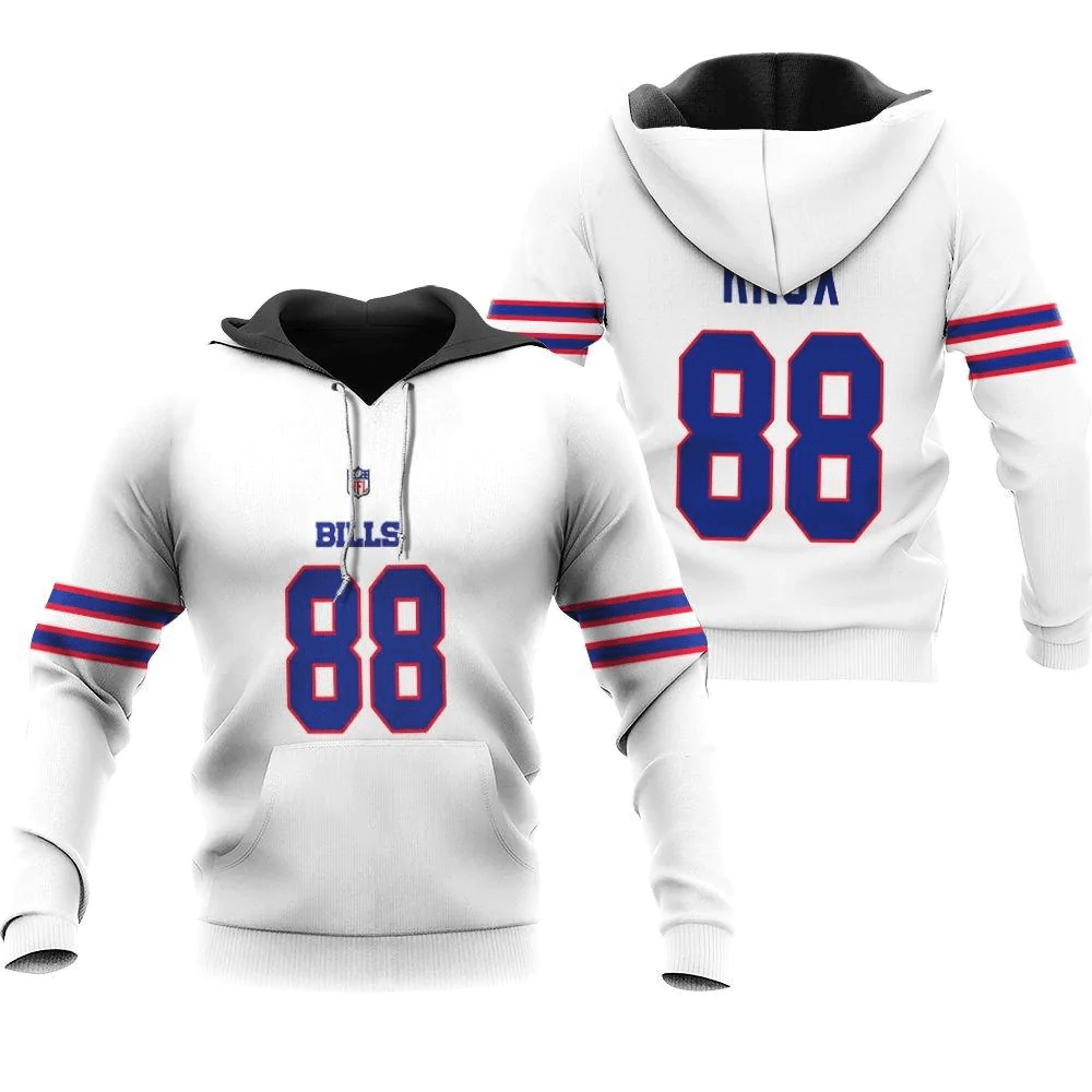 Buffalo Bills Dawson Knox #88 Nfl Great Player American Football Team Game White 3D Designed Allover Gift For Bills Fans Hoodie