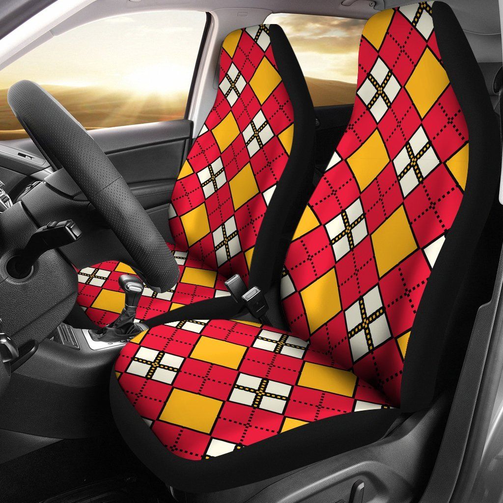 Kansas City Chiefs Fans Car Seat Covers Argyle Chiefs Football