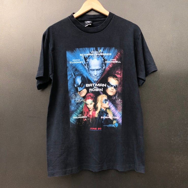 Vintage 90S Batman And Robin Movie By Warner Bros Entertaint Cyberpunk Dc Comic Action Thriller Advanture Shirt