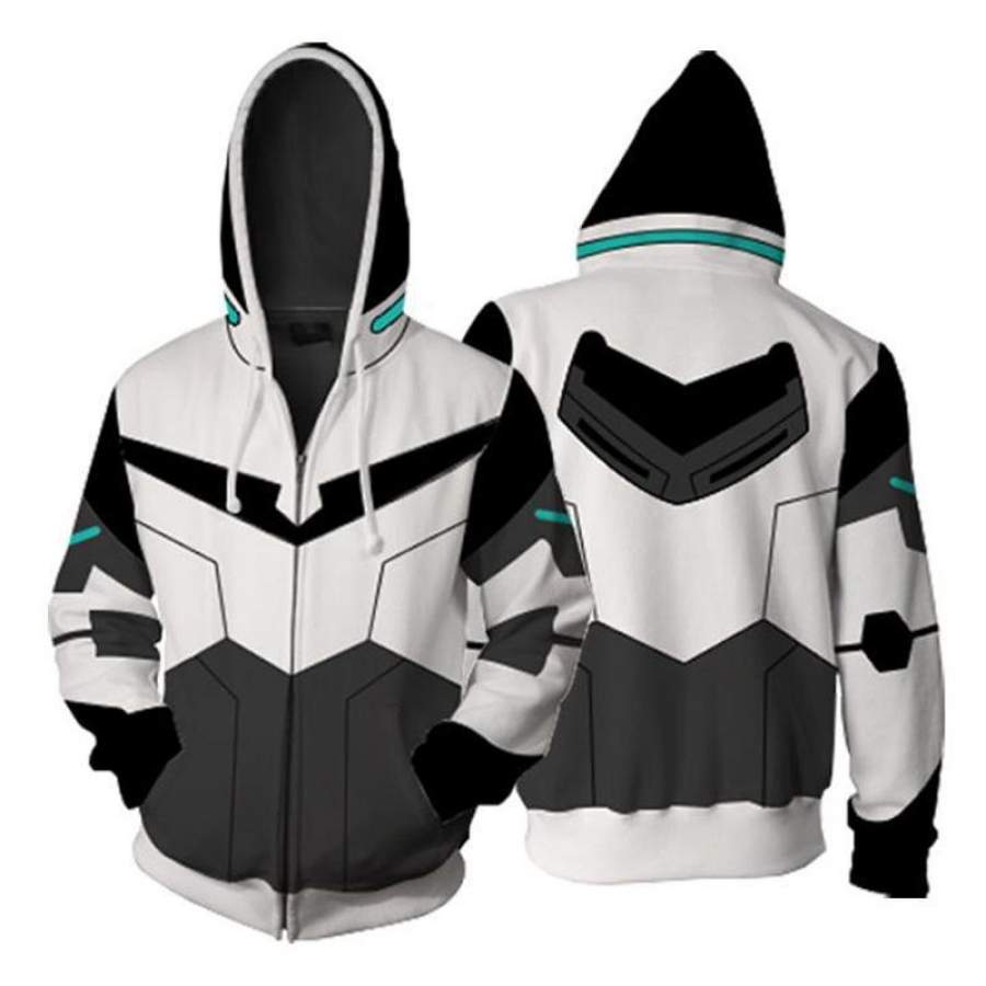 Voltron Hoodies – Legendary Defender Paladin Shiro Zip Up Hoodie OTA048