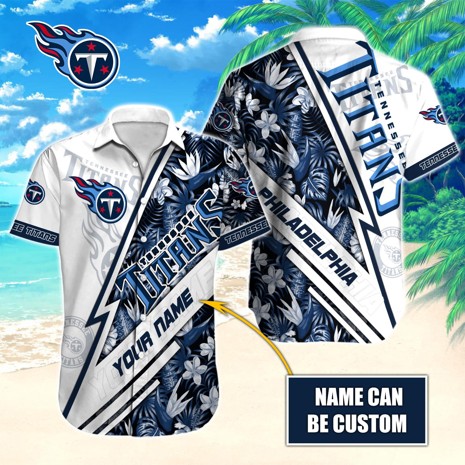 Tennessee Titans Nfl-Hawaiian Shirt Custom T-40920