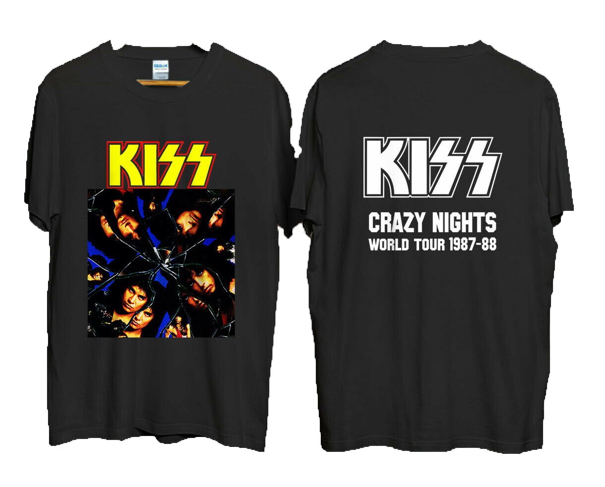 Vintage Kiss Crazy Nights Tour 87-88 New T-shirt