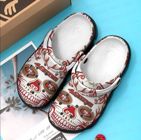 San Francisco 49Ers Skull Pattern Crocs Classic Clogs Shoes