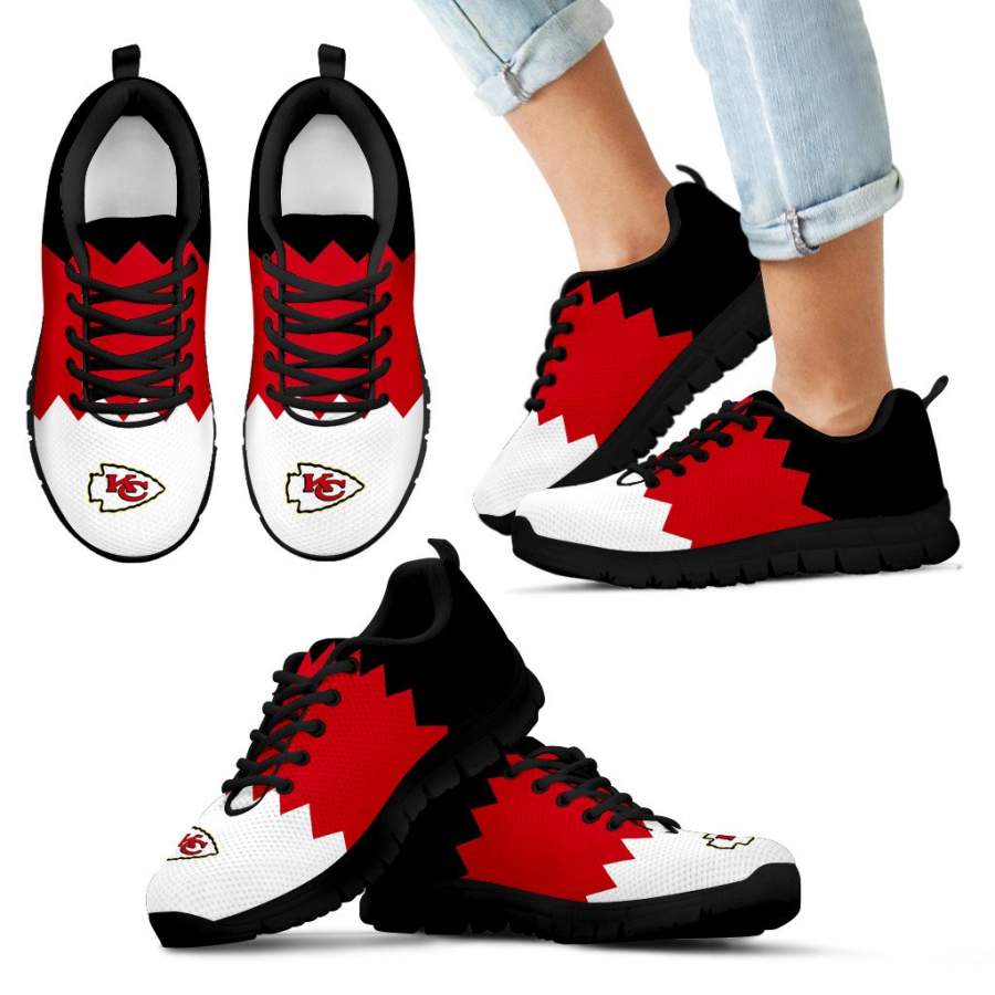 Incredible Line Zig Zag Disorder Beautiful Kansas City Chiefs  Sneakers