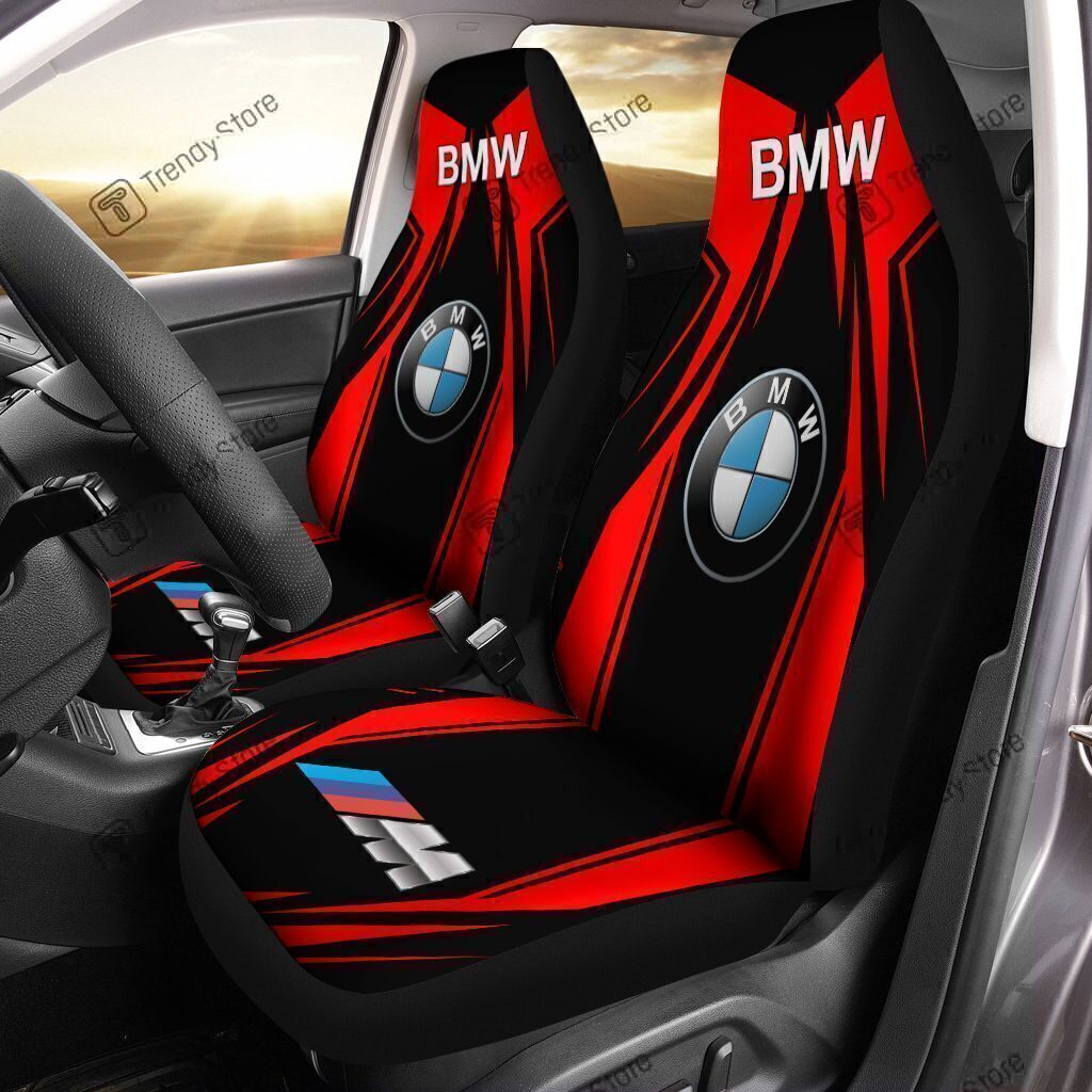 BMW CAR SEAT COVER (SET OF 2) VER 5 (RED)