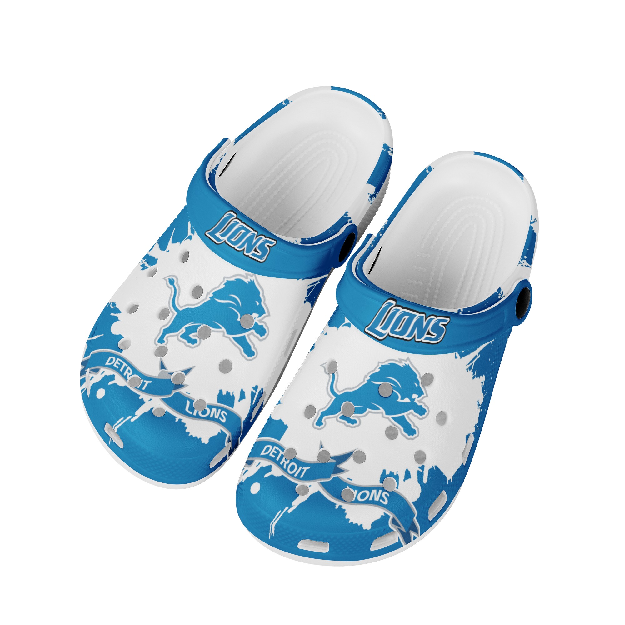 Detroit Lions Shoes Cute Style#1 Crocs Shoes For Fans