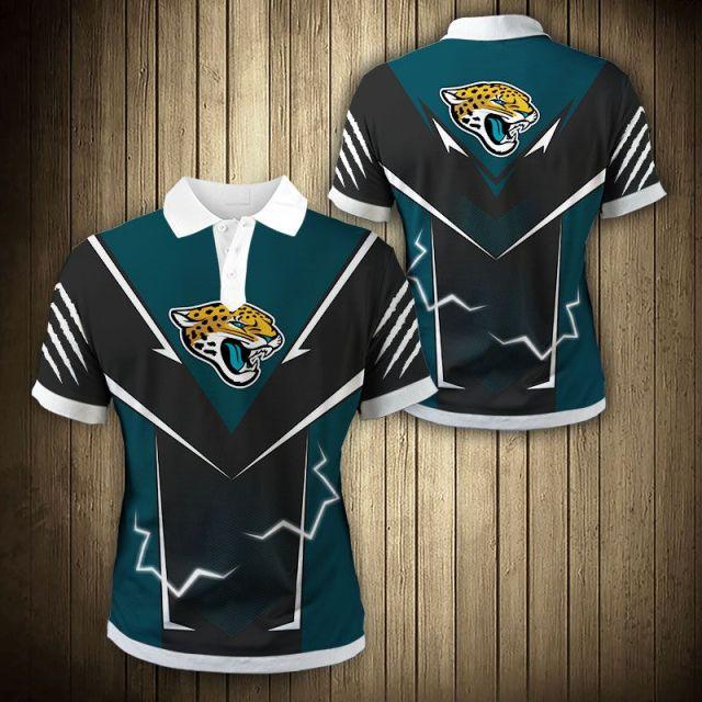 Jacksonville Jaguars Flame Polo Shirt - Funnymugsandshirts Fashion